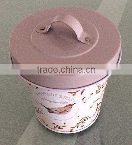factory direct decorative crafts tin metal buckets pails with lid