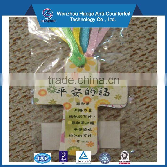 Cross shape bible bookmark, office & school usage bookmak paper printing