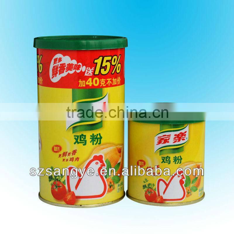 Full Colors Printed Cylindrical Tin Can For Food Packaging