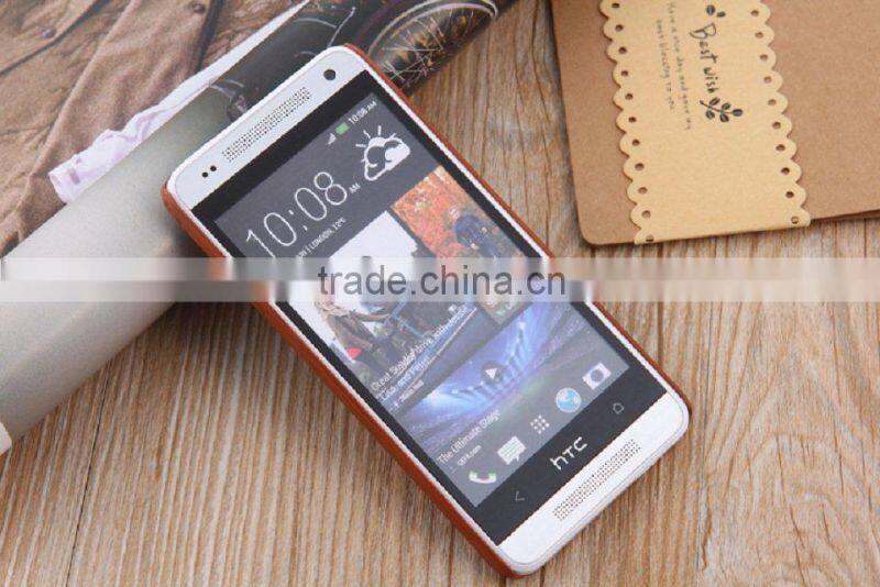 Wooden texture hard case for HTC one M7