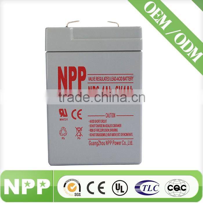 6V4AH Sealed Lead Acid advanced Battery rechargeable for ups