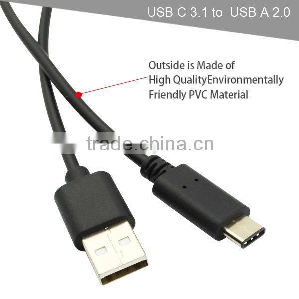 USB3.1 type c to USB2.0 A male USB cable