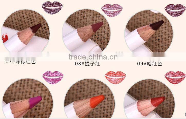 MENOW Makeup Hot Selling Wood Lip liner Pencil,Turelips liner Set