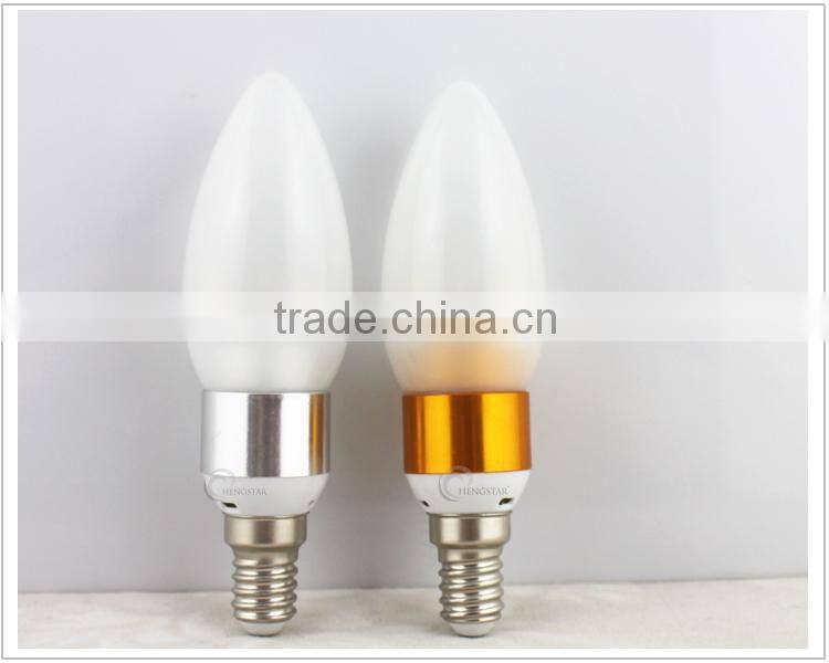 popular and cheap Silver/Gold smd 5630 e14 led candle bulb 5w