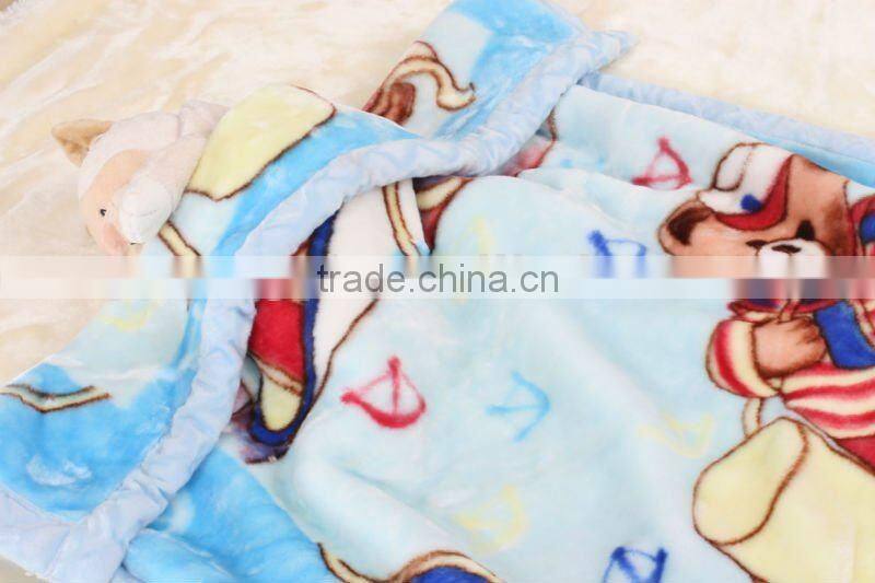 100% polyester super soft 2 ply baby blanket