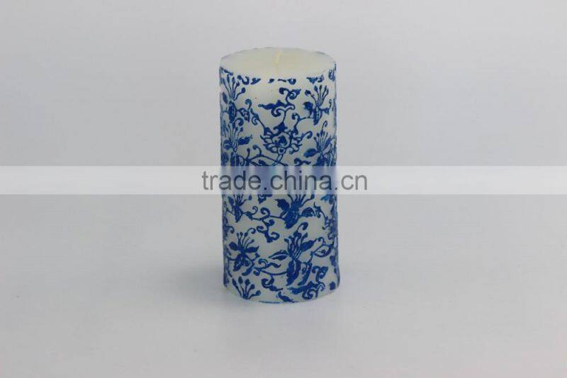Custom cheap engraved paraffin candle for decoration wholesale