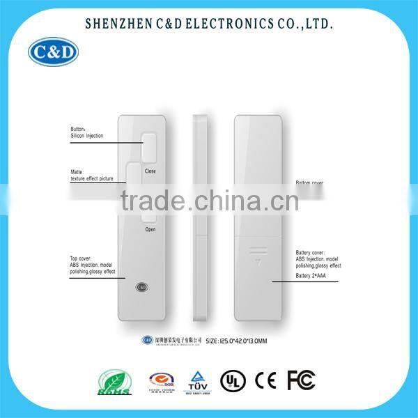 3 buttons 433MHZ/315MHZ programmble easy use curtain remote control,Intelligent curtain opener remote control