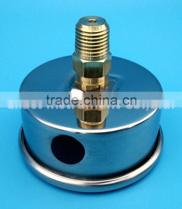 63mm Back Entry Bourdon Tube Liquid Filled Pressure Gauge