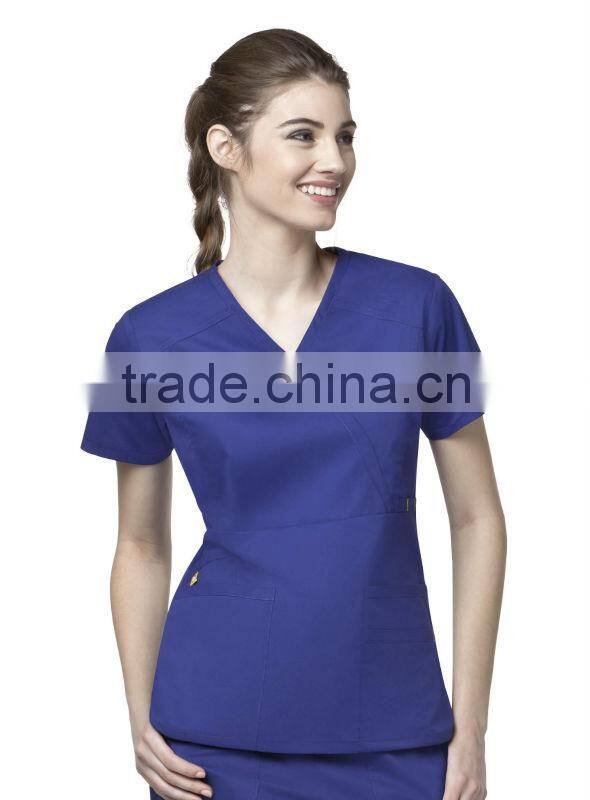 Fashion Scrubs for women/Medical Crossover Scrub Top