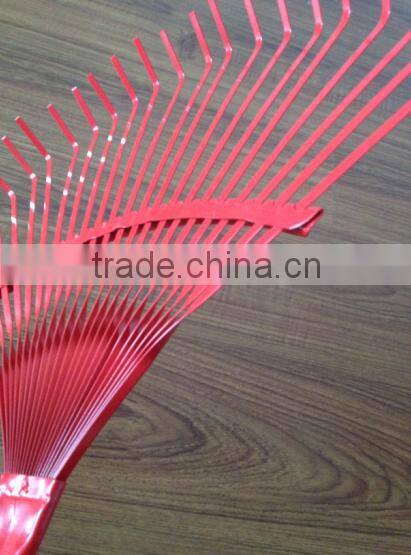 22 teeth Wooden Handle Painting steel garden rake