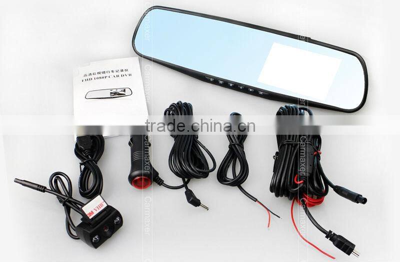 Private OEM Dual Camera 1080P Parking Mode GPS car dvr rearview mirror for world