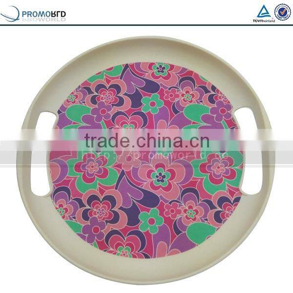 Eco-friendly Bio Bamboo Fiber Dinner Plates Dishes With Bamboo Fiber