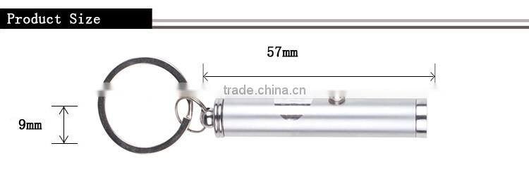 Promotional logo led metal key chain pen advertising logo mini led light ball pen drive key chains