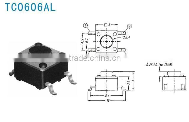SMD tact switch TC-0606AL H13