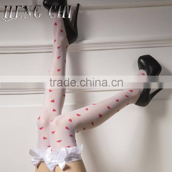 bowknot women sexy cute knee length high socks