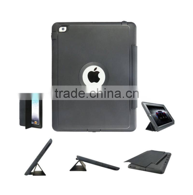 Premium quality PU leather sleep wake up function defender book cover case for iPad Pro 12.9 inch with foldable stand