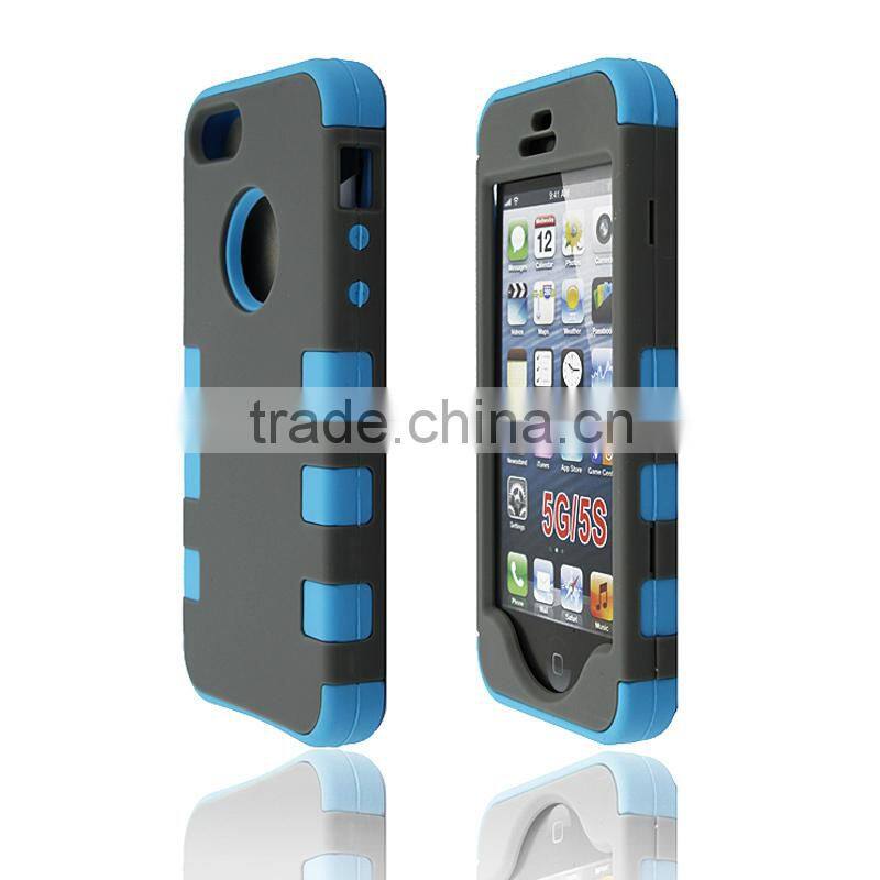 Smart tri-shied bumper case for iPhone 5G 5S factory direct wholesale price