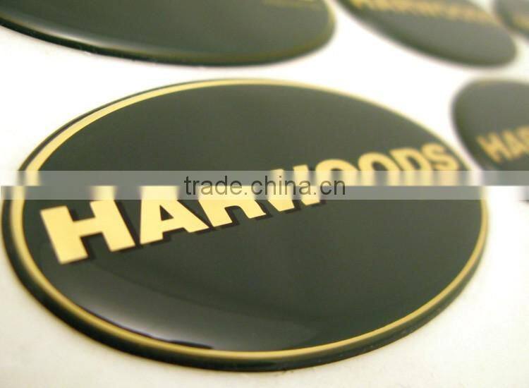 Digitally printed labels applied with resin dome (M-EP312)