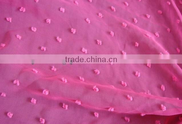Factory direct sales 2015 NEW 75D chiffon JACQUARD fabric for ladys blouses and dresses,scrafts,Garment,wedding dress etc