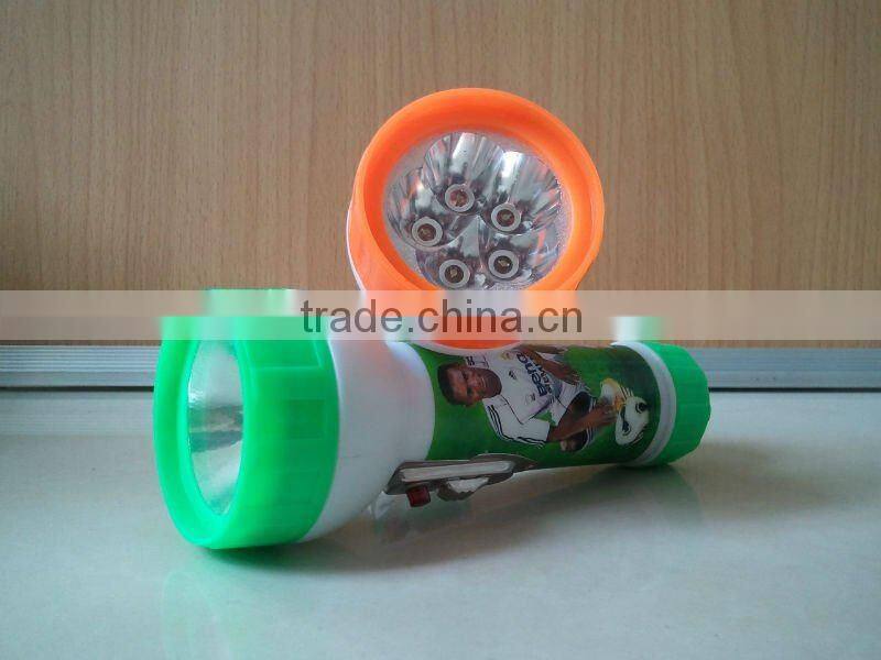 2012 sell well led plastic flashlight in Africa South Africa