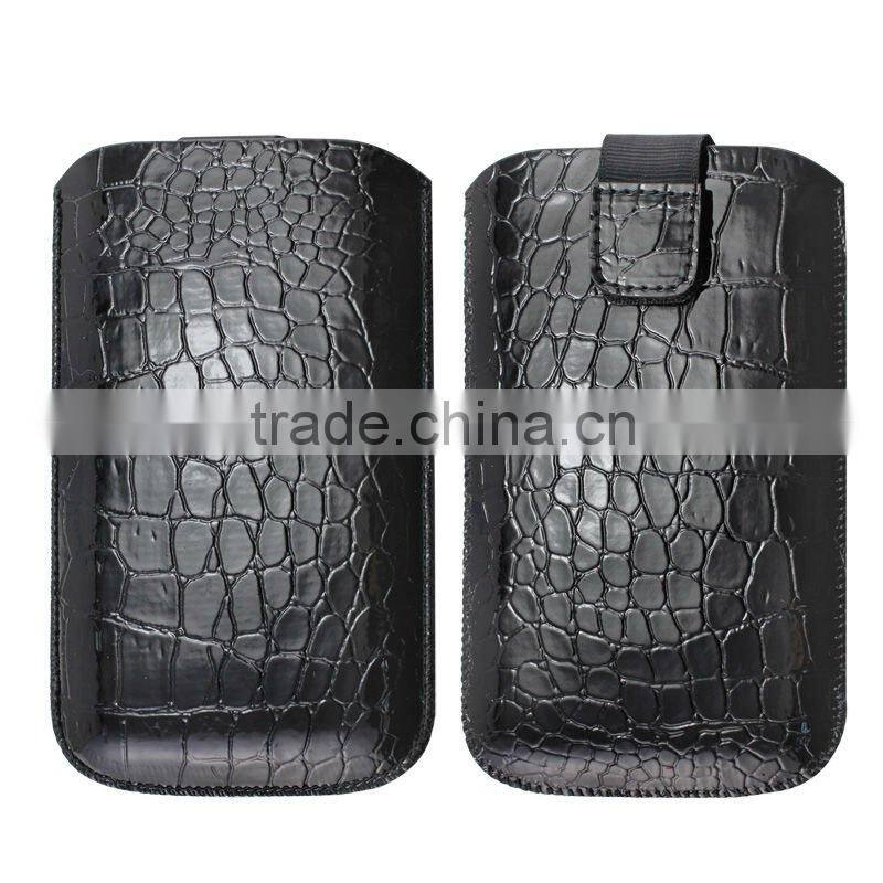 Mobile Phone Leather Case for iPhone 4 with Velcro Closure