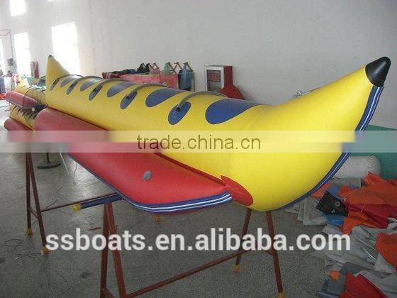 Wholesale High Quality PVC Material inflatable banana boat for Water Toys
