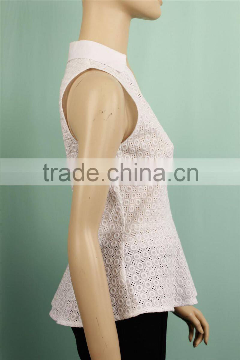 2016 S/S rayon embroidery off shoulder white summer fancy ladies tops latest design