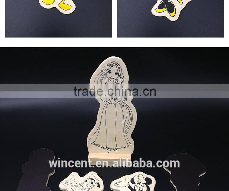 Kids Educational DIY Wooden Fridge Magnet