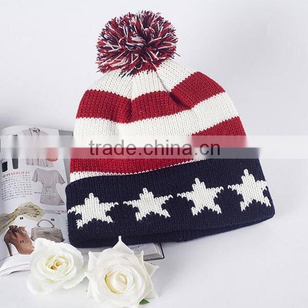 Hot Sales Fashion Men Women Warm Winter Knit Baggy Beanie Hat Ski Acrylic Cap Skull