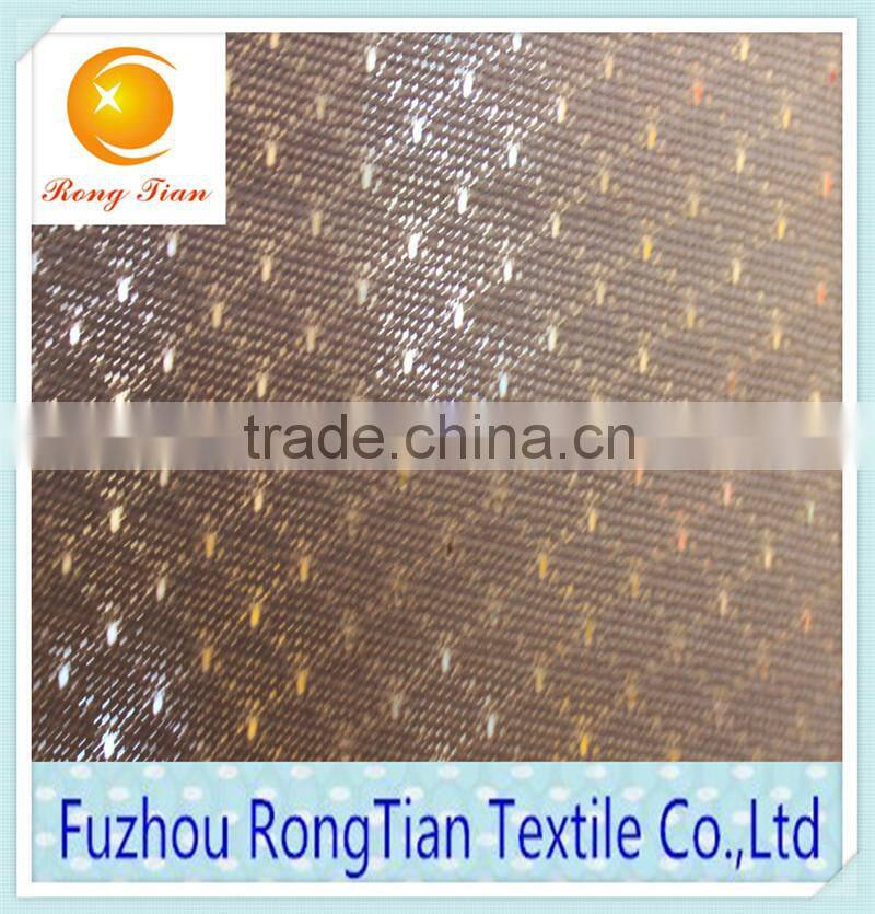 High quality grey polyester tricot knitted small hole mesh fabirc with diamond shape