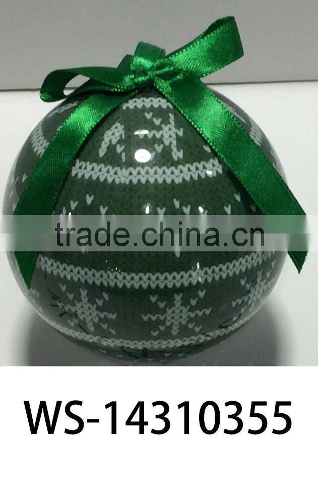 Plastic Snowflake Design Christmas Ball with Logo