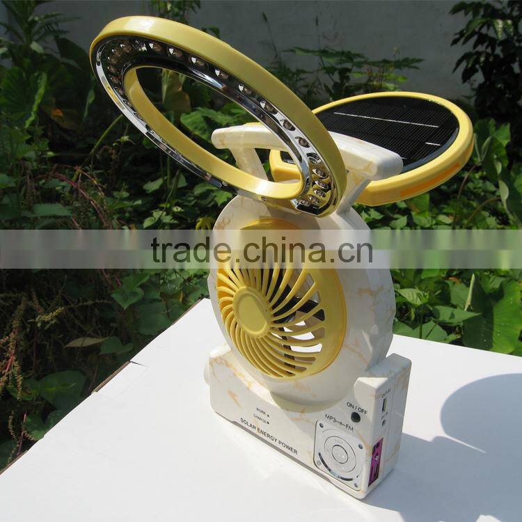 muti function led light radio power bank with fan