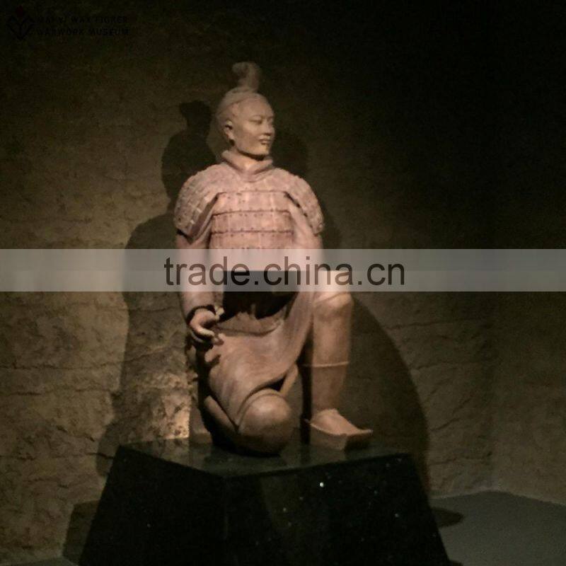 2015 latest Ancient solider of chinese wax figure silicone wax statue