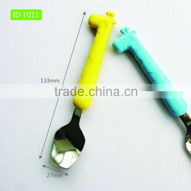 Babymatee Cartoon Stainless Steel Baby/ Children's Spoon & Fork for baby