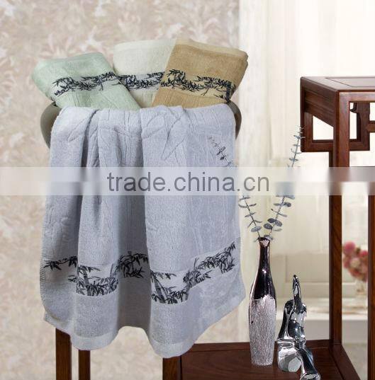 100% cotton zero twist bath towel with lace