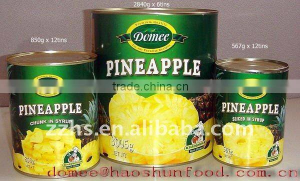 Canned Pineapple Slices in Fresh Juicy