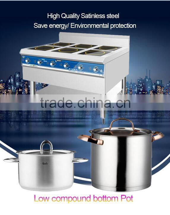 6 heads 2KW each wok commercial industrial electronic induction cooker cooktop with stainless steel M635