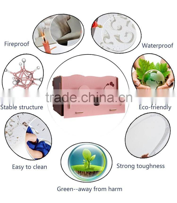 Wholesale pretty pink handmade houseware fold female storage comestic box & organizer for living room