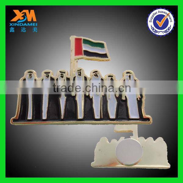 Custom logo high quality metal pin badge reel military badge