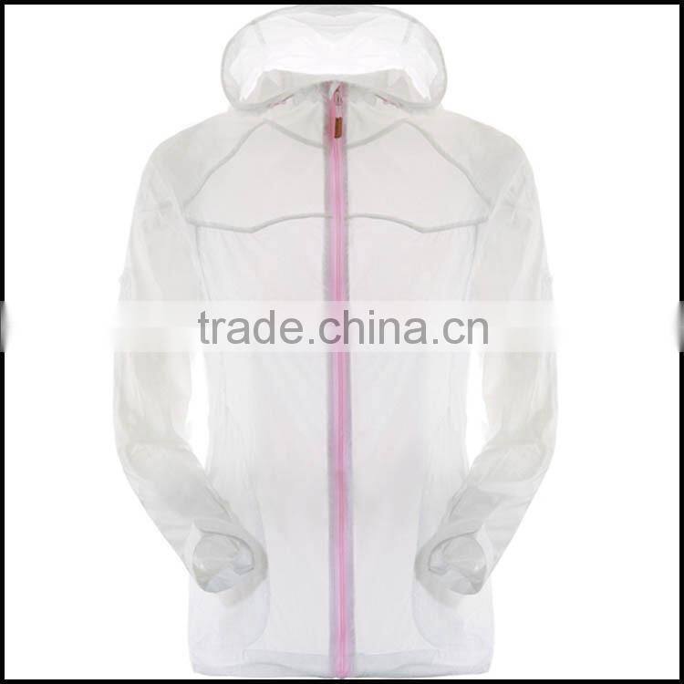 spring and summer of sun protection clothing and thin jacket sport for ladies and with front -zip waterproof rain jacket