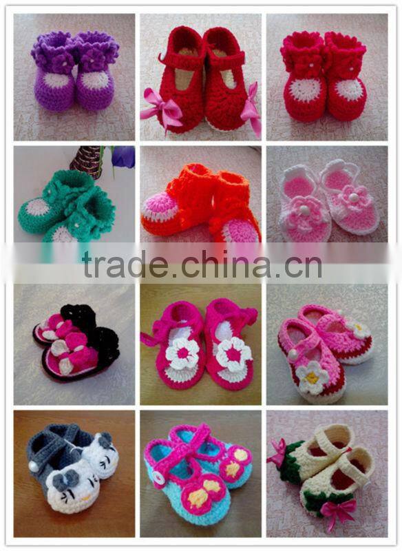 hot sale handmade crochet baby shoes