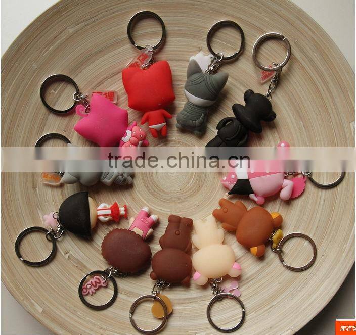 funny toy 2d soft pvc keychain/2d custom shaped soft pvc keychain