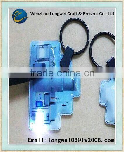 stainless steel keyring/carabiner key chain/mini led flashlight keychain