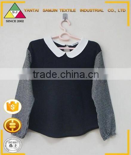 The new 2016 design promotion girls fashion sets new design long sleeve shirts