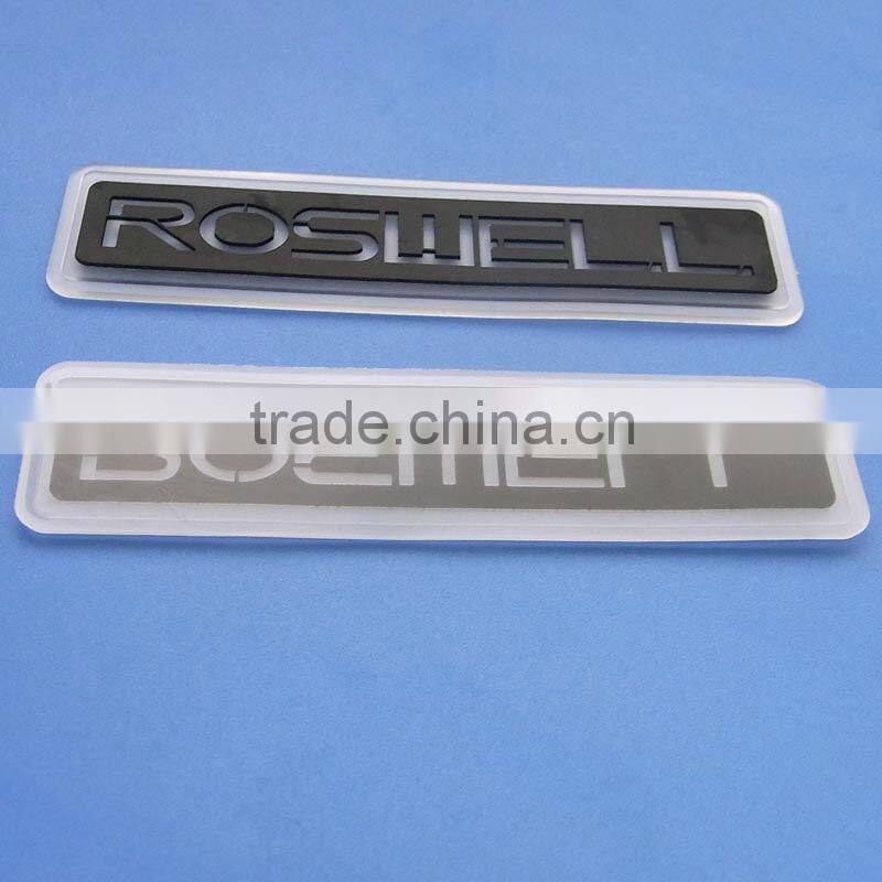 custom logo 3d clear rubber badge silicone label patches for clothes