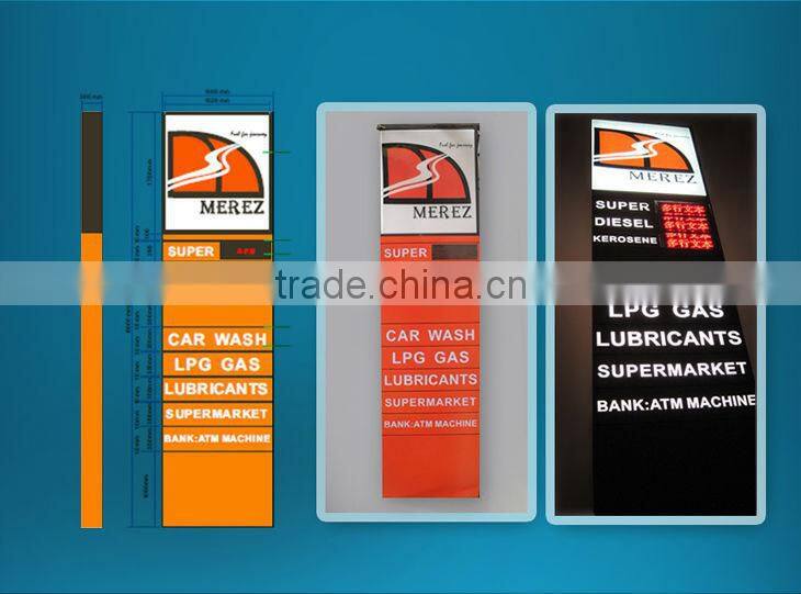 outdoor waterproof electronic billboard gas station led price sign