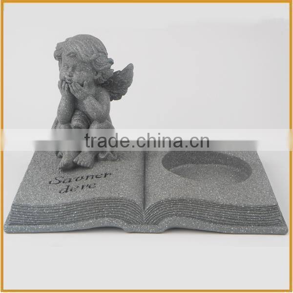 Resin angel with tealight holder