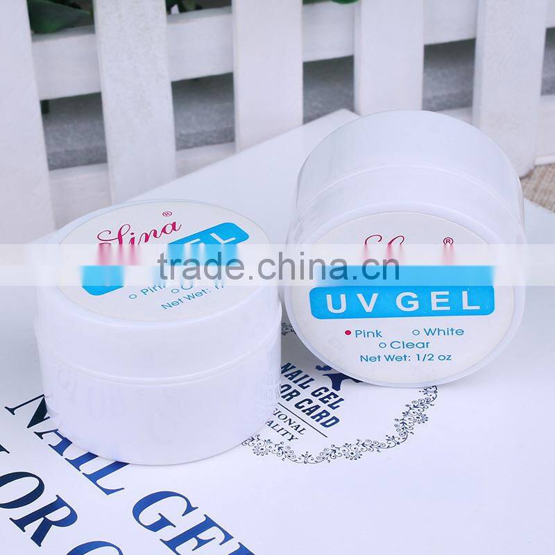 Clear White Pink 15g Nail Gel UV Primer Base Top Coat Builder Decor