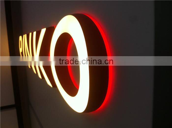 waterproof laser cutting led acryl wall sign board