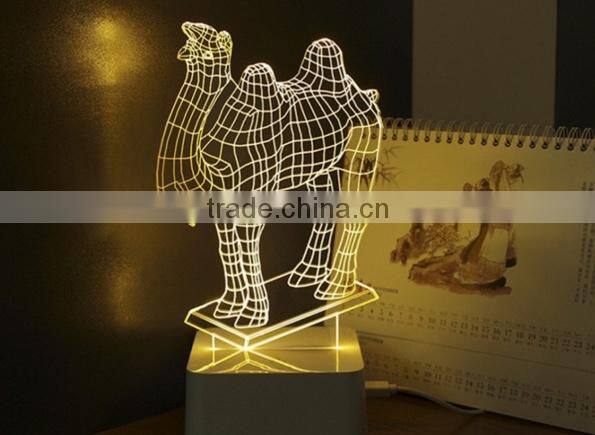 697-Camel 3d Shaping Lamp Art Decor Desk Light Led Night Light Led Energetic Saving Lamp